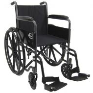 Walgreens Karman Lightweight 18 inch Steel Wheelchair with Fixed Armrests, 34lbs Silver