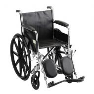 Walgreens Nova 18 inch Steel Wheelchair Fixed Arms and Elevating Leg Rests