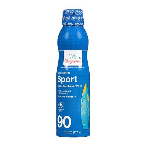 월그린 Well at Walgreens Sport Continuous Spray Sunscreen, SPF 90