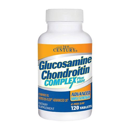 월그린 Walgreens 21st Century Glucosamine Chondroitin Complex Plus MSM, Triple Strength, Tablets