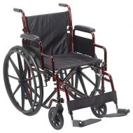 Walgreens Drive Medical Rebel Lightweight Wheelchair 18 Inch Red
