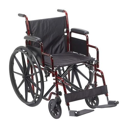 월그린 Walgreens Drive Medical Rebel Lightweight Wheelchair 18 Inch Red