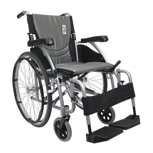 월그린 Walgreens Karman 20in Seat Ultra Lightweight Ergonomic Wheelchair Silver