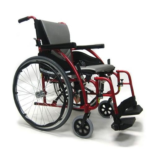 월그린 Walgreens Karman 20in Seat Ultra Lightweight Ergonomic Wheelchair Red