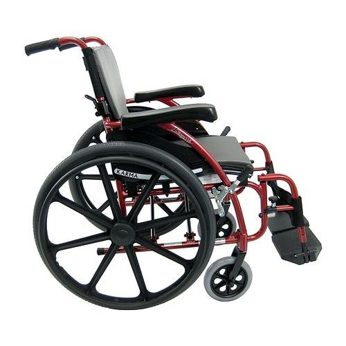 월그린 Walgreens Karman 18in Seat Ultra Lightweight Ergonomic Wheelchair Red
