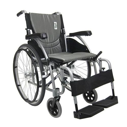 월그린 Walgreens Karman 20in Seat Ultra Lightweight Ergonomic Wheelchair Silver