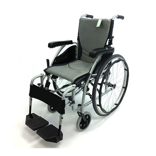 월그린 Walgreens Karman 18in Seat Ergonomic Transport Wheelchair Silver