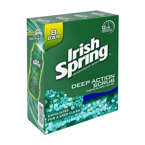 월그린 Walgreens Irish Spring Deodorant Soap - Bars Deep Action Scrub with Scrubbing Beads