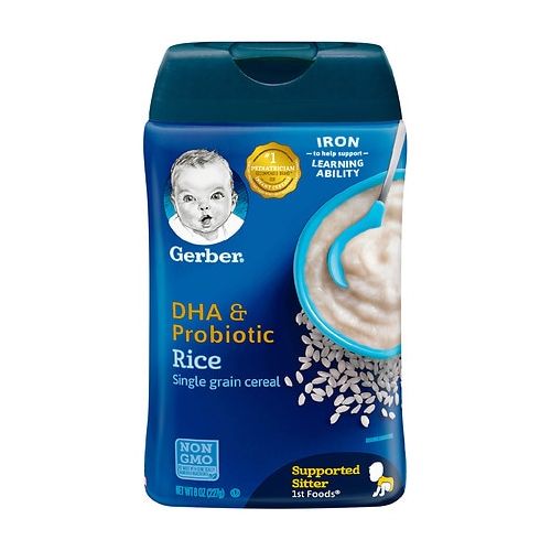 월그린 Walgreens Gerber Rice Cereal Single Grain, DHA & Probiotic
