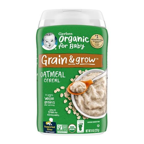 월그린 Walgreens Gerber Organic Oatmeal Whole Grain Cereal