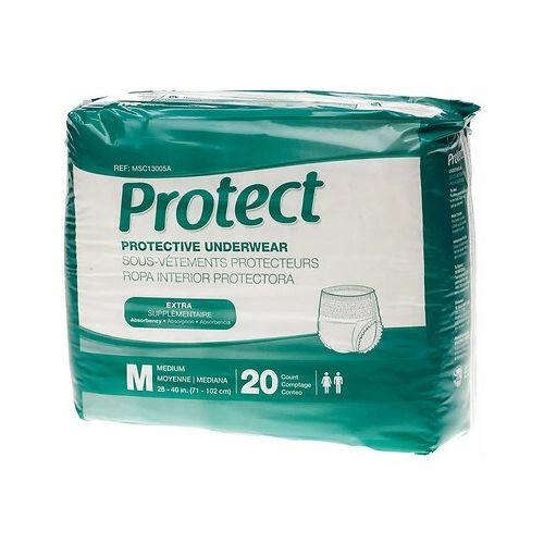 월그린 Walgreens Medline Protect Extra Protective Underwear Moderate Medium White