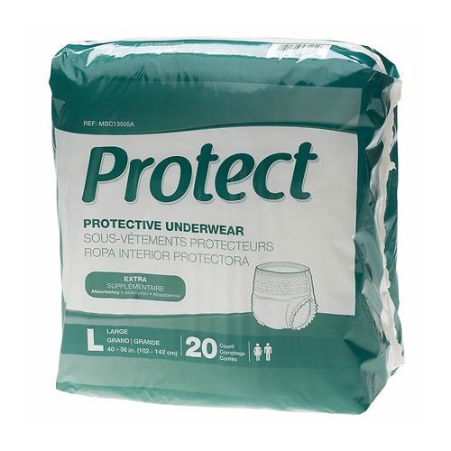 월그린 Walgreens Medline Protect Extra Protective Underwear Moderate Large White