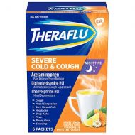 Walgreens TheraFlu Nighttime Severe Cold & Cough Packets Honey Lemon Infused with Chamomile & White Tea
