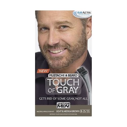 월그린 Walgreens Just For Men Touch of Gray Mustache & Beard Haircolor,B-2535 Light & Medium Brown