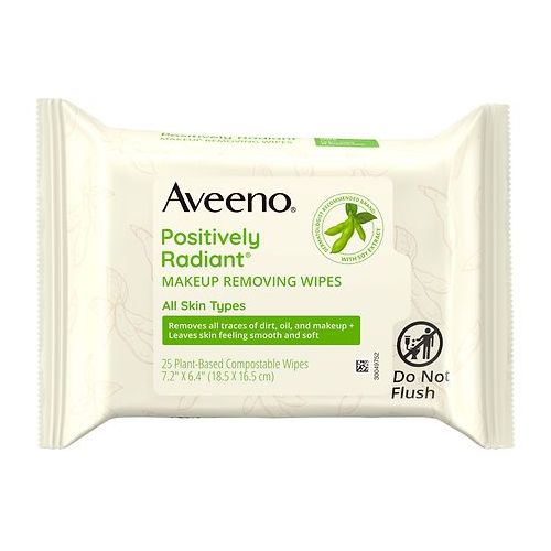 월그린 Walgreens Aveeno Active Naturals Positively Radiant Makeup Removing Wipes