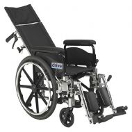 Walgreens Drive Medical Viper Plus GT Reclining Wheelchair with Full Arms 18 Inch Seat Black