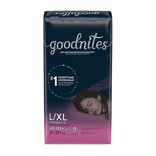 월그린 Walgreens GoodNites Bedtime Bedwetting Underwear for Girls, LXL