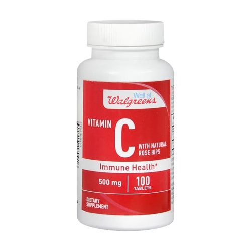 월그린 Walgreens Vitamin C with Natural Rose Hips Immune Health 500mg, Tablets