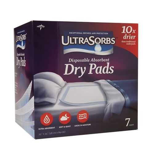 월그린 Walgreens Medline Ultrasorbs Disposable Dry Pads 23 x 36 Inches