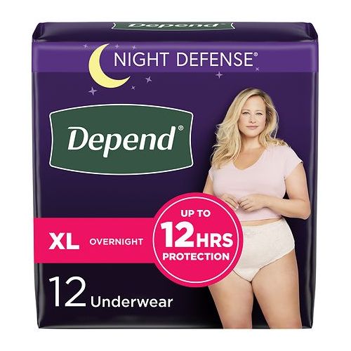월그린 Walgreens Depend Night Defense Incontinence Overnight Underwear for Women X-Large