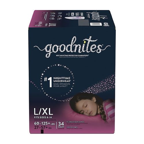 월그린 Walgreens GoodNites Bedtime Bedwetting Underwear for Girls LXL