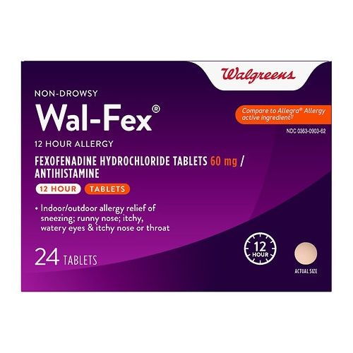 월그린 Walgreens Wal-Fex 12 Hour Allergy Relief Tablets
