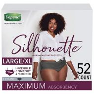 Walgreens Depend Silhouette Incontinence Underwear for Women, Maximum Absorbency, LargeXLarge, Black Black