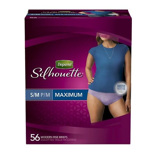 월그린 Walgreens Depend Silhouette Incontinence Underwear for Women, Maximum Absorbency, SmallMedium, Purple Purple