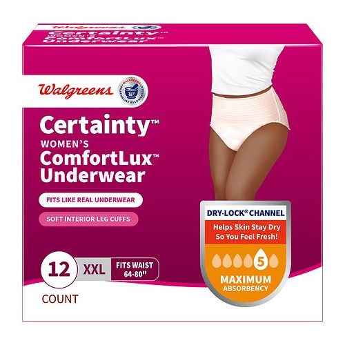 월그린 Walgreens Certainty Womens Underwear, Maximum Absorbency XX-Large