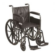 Walgreens Drive Medical Silver Sport 2 Wheelchair, Detachable Full Arms, Swing away Footrests