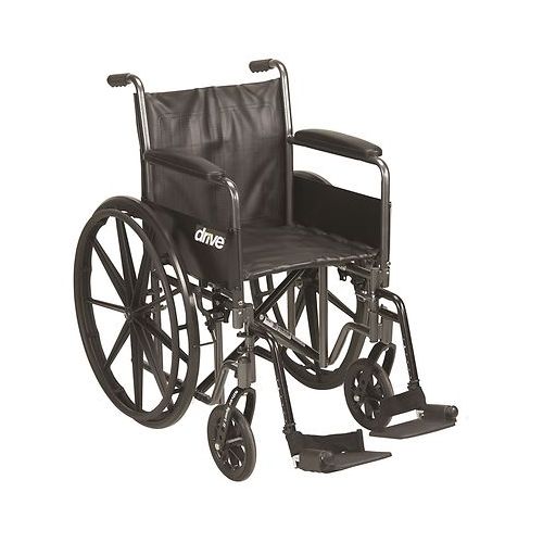 월그린 Walgreens Drive Medical Silver Sport 2 Wheelchair, Detachable Full Arms, Swing away Footrests