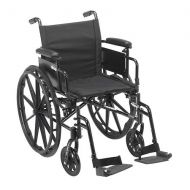 Walgreens Drive Medical Cruiser X4 Dual Axle Wheelchair with Adjustable Detachable Desk Arms 16 inch Seat Silver Vein