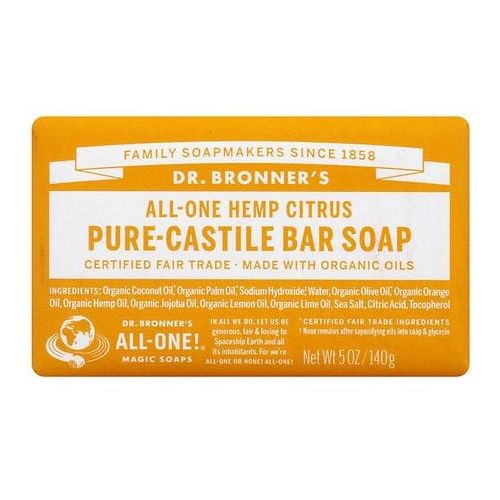 월그린 Walgreens Dr. Bronners All-One Hemp Pure-Castile Soap Bar Citrus Orange