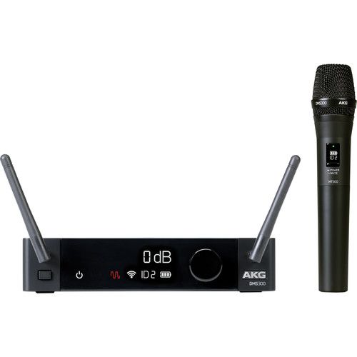  AKG DMS300M Digital Handheld Wireless Microphone System Kit with Stand and Accessories (2.4 GHz)