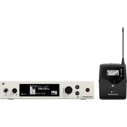 젠하이져 Sennheiser G4 300 Series Wireless Lavalier ME 4 Microphone Bundle Kit, (GW1: 558 to 608 MHz)