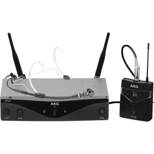  AKG WMS420 UHF Wireless Headworn Microphone System (Band A: 530.025 to 559.00 MHz)