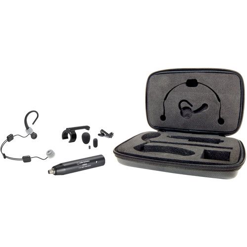 오디오테크니카 Audio-Technica BP892x- MicroSet Subminiature Omnidirectional Condenser Headworn Microphone (Black)