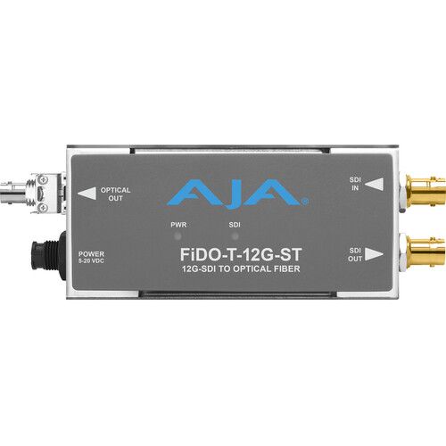  AJA 1-Channel 12G-SDI to Single-Mode ST Fiber Transmitter