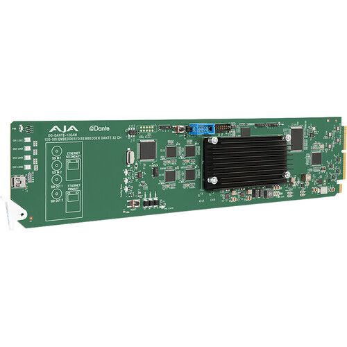  AJA openGear 12G-SDI/Dante 64-Channel Embedder/Disembedder Card