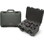 Adorama Nanuk Medium 918 Protective Case with Foam Insert for 6 Camera Lens, Olive 918-LENS6