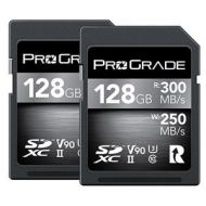 Adorama ProGrade Digital 128GB SDXC UHS-II U3 Class 10 V90 Cobalt Memory Card, 2-Pack PGSD128GBCK2NA