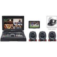 Adorama Datavideo HS-1600T Studio Kit, Includes HS-1600T, 3x PTC-140T, WM-1 & TLM-700K HS-1600T-3C140TM