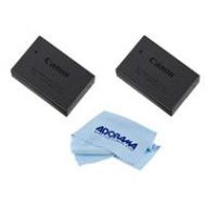Adorama Canon 2X LP-E17 Lithium-Ion Battery Pack, with Cleaning Cloth 9967B002 2