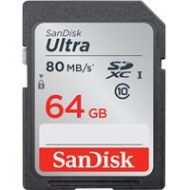 Adorama SanDisk 64GB Ultra UHS-1 SDXC Memory Card - Class 10 SDSDUNC-064G-AN6IN