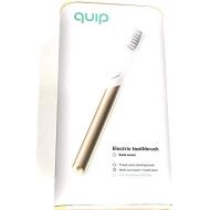 Nutraholics Quip Metal Electric Toothbrush - Electric Brush and Travel Cover Mount - Gold Metal (Color) - Frustration Free Packaging