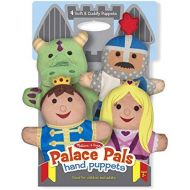 Melissa & Doug Palace Pals Hand Puppets - The Original (Set of 4 - Prince, Princess, Knight, and Dragon - Soft Plush, Great Gift for Girls and Boys - Kids Toy Best for 2, 3, 4, 5 a