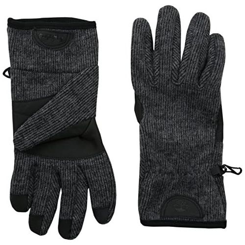 팀버랜드 Timberland Mens Ribbed-Knit Wool-Blend Glove with Touchscreen Technology