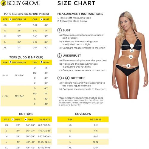  Body+Glove Body Glove Womens Rumor Deep V Bikini Top Swimsuit