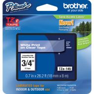 Brother TZe145 Laminated Tape for P-Touch Labelers (White on Clear, 0.75