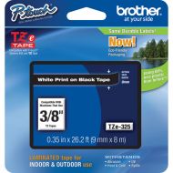 Brother TZe325 Laminated Tape for P-Touch Labelers (White on Black, 0.38